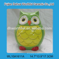 Handmade ceramic water jug with owl design